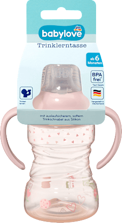 Tanulópohár 6 hónapos kortól, 260 ml-es, többféle babylove