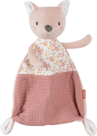 Schmusetuch Katze, rosa fehn