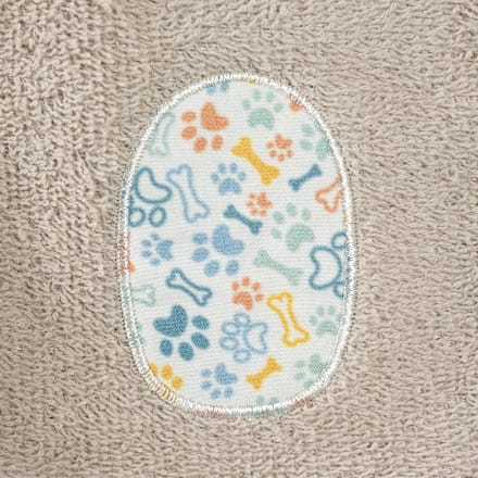 Waschhandschuh Hund, grau fehn