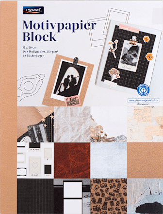 Motivpapier Block 15x20 cm Vintage  Paradies