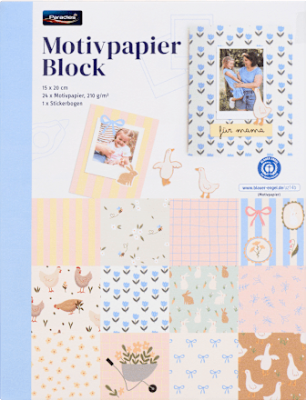 Motivpapier Block 15x20 cm Frühling  Paradies