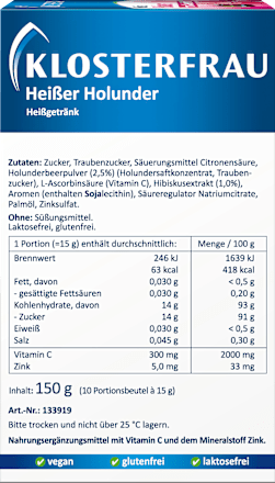 Heißer Holunder Heißgetränk Beutel 10 St. Klosterfrau