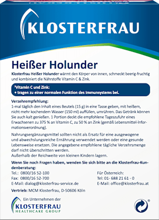 Heißer Holunder Heißgetränk Beutel 10 St. Klosterfrau