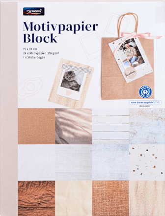 Motivpapier Block 15x20 cm Texturen Paradies
