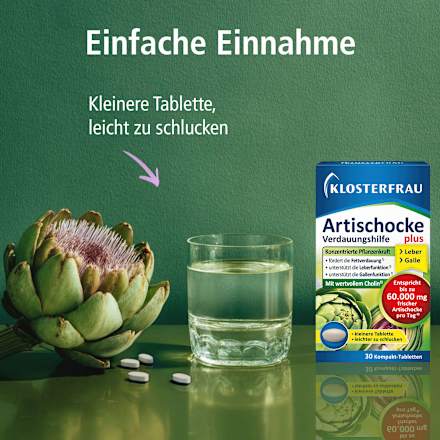 Artischocke Verdaungshilfe plus Tabletten 30 St Klosterfrau