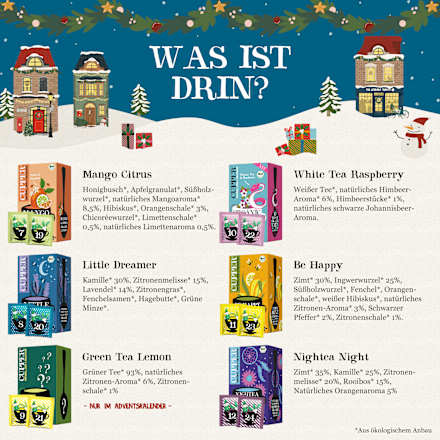 Adventskalender 2026, 24 Tassen Teegenuss Cupper