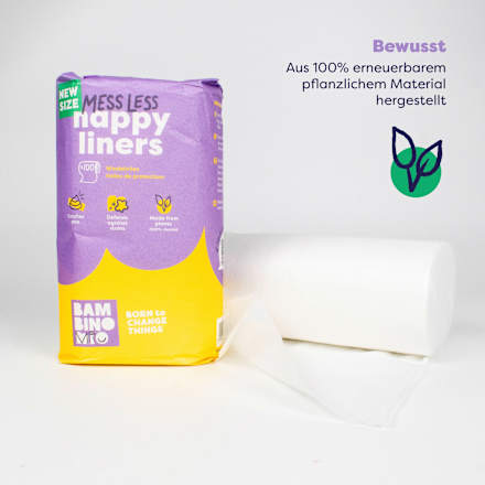 Windelvlies mess less happy liners, 100 Blatt Bambino Mio