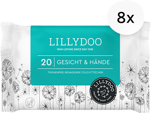Feuchttücher Gesicht & Hände (8x20&nbsp;St) LILLYDOO