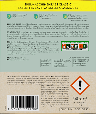 Spülmaschinen-Tabs Classic everdrop