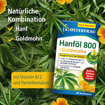 Hanföl 800 & Goldmohn Kapseln Klosterfrau
