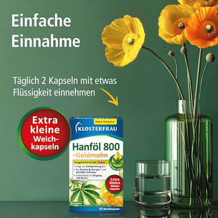 Hanföl 800 & Goldmohn Kapseln Klosterfrau