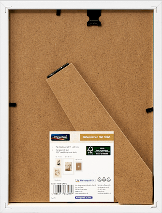 Bilderrahmen Flat Finish 15x20 cm, weiß Paradies