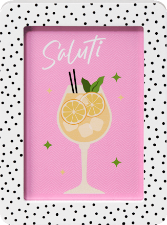 DIY 2026 Bilderrahmen mit Punktedesign 9x13 cm, schwarz-weiß Paradies