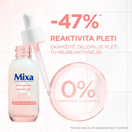 Upokojujúce pleťové sérum Anti Reaction Panthenol + Bisabolol Mixa