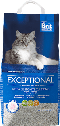 Ultra-bentonitová hrudkujúca podstieľka pre mačky Excellent Brit