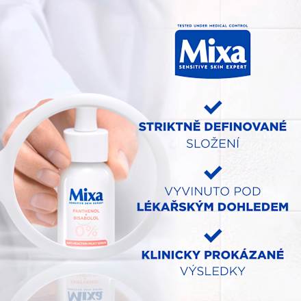 Upokojujúce pleťové sérum Anti Reaction Panthenol + Bisabolol Mixa