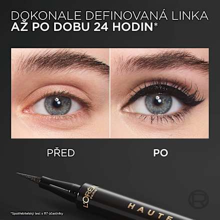 tekutá oční linka Haute Precision, 01 Noir Silk L'ORÉAL PARiS