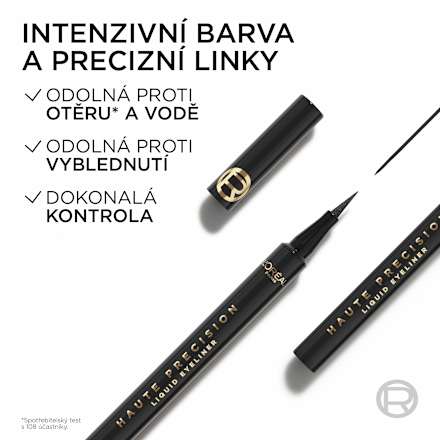 tekutá oční linka Haute Precision, 01 Noir Silk L'ORÉAL PARiS