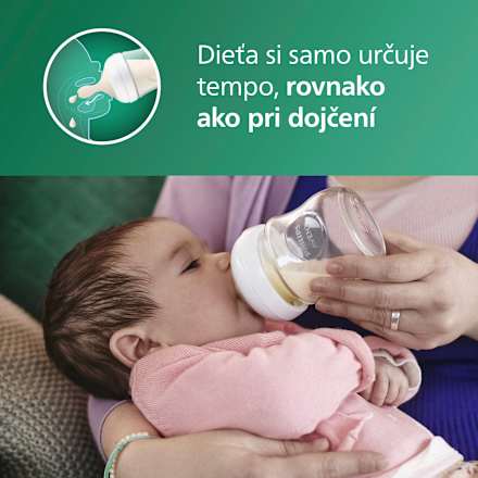 Sklenená dojčenská fľaša Natural Response - 0 m+ PHILIPS AVENT