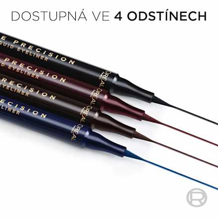 tekutá oční linka Haute Precision, 01 Noir Silk L'ORÉAL PARiS