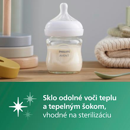 Sklenená dojčenská fľaša Natural Response - 0 m+ PHILIPS AVENT