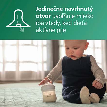 Sklenená dojčenská fľaša Natural Response - 0 m+ PHILIPS AVENT