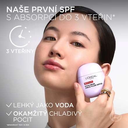 Revitalift Filler denní pleťový Aqua-fluid Hyaluron Plumping SPF30 L'ORÉAL PARiS REVITALIFT