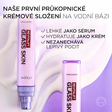 Revitalift Filler denní pleťový krém Glass Skin Liquid Cream L'ORÉAL PARiS REVITALIFT
