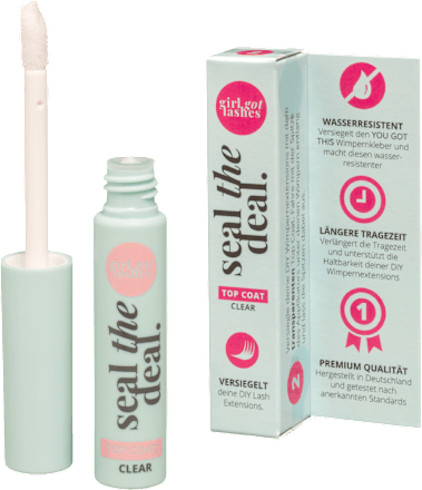 Künstliche Wimpern Top Coat Seal The Deal Clear GirlGotLashes