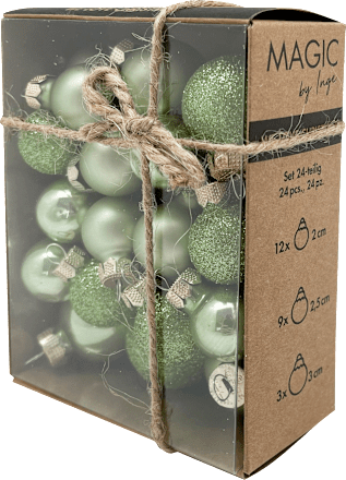 Kugel aus Glas, mild sage, mini (3 Größen) Dekorieren & Einrichten