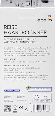 Reiseföhn ebelin