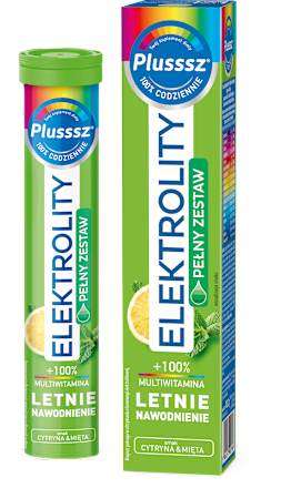 Plusssz Elektrolity +100% Multiwitamina Cytryna & Mięta Plusssz