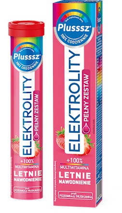 Elektrolity +100% Multiwitamina Poziomka i Truskawka Plusssz