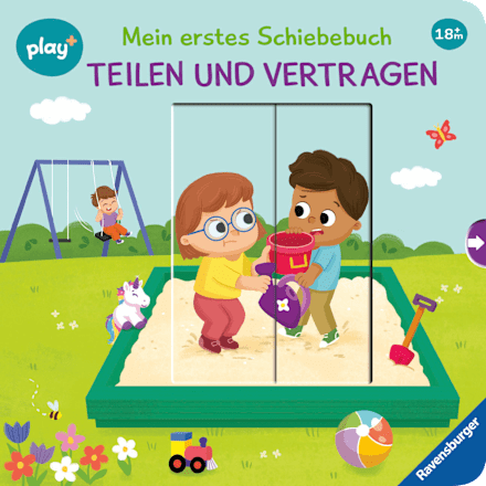 Kinderbuch Play+ Mein erstes Schiebebuch Teilen und Vertragen Ravensburger