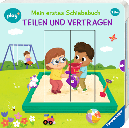 Kinderbuch Play+ Mein erstes Schiebebuch Teilen und Vertragen Ravensburger
