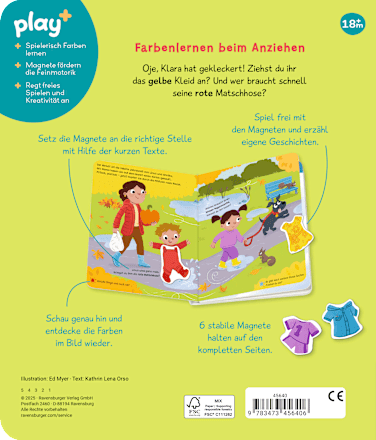 Kinderbuch play+ Mein Spiel Komm, wir lernen die Farben Ravensburger