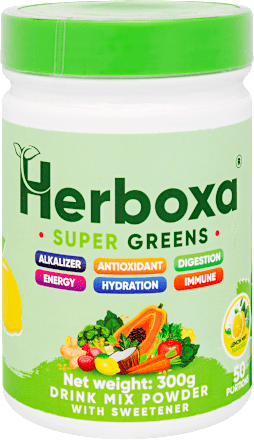 Super Greens citrom-menta ízű italpor Herboxa