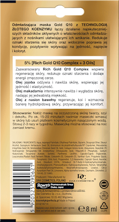 Maska odmładzająca Gold Q10 Perfecta