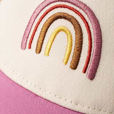 Basecap mit Regenbogen-Applikation, rosa & beige, Gr. 54/55 PUSBLU