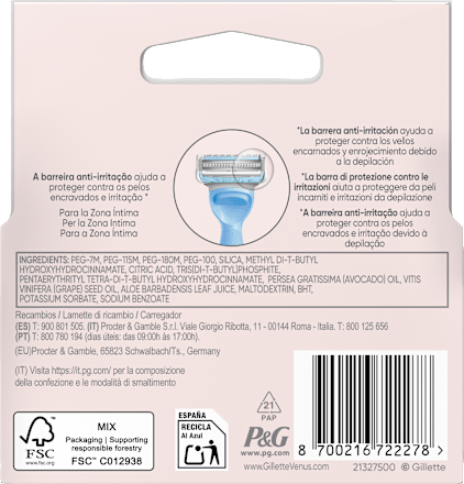 Lame Intimate Gillette Venus