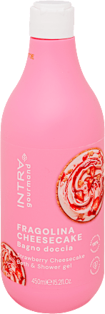 Hab- és tusfürdő epres sajttorta illatú INTRA gourmand