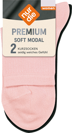 Socken mit kurzem Schaft & Modal schwarz + rosa Gr. 39-42 nur die