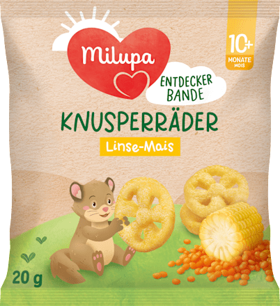 Babysnack Knusperräder Linse-Mais ab 10+ Monaten Milupa