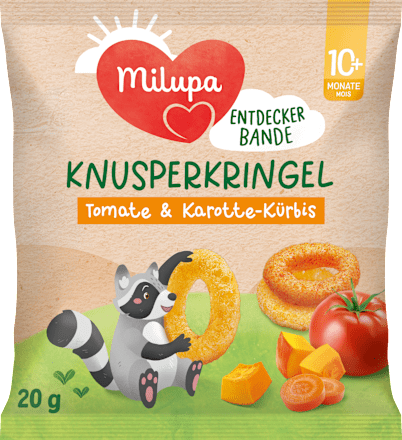Babysnack Knusperkringel Tomate & Karotte-Kürbis ab 10+ Monaten Milupa