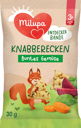 Kindersnack Knabberecken buntes Gemüse ab 3+ Jahren Milupa