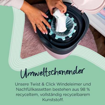 Nachfüllkassetten für Windeleimer Twist & Click und Sangenic Tec Tommee Tippee