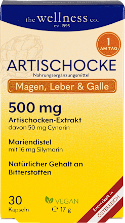 Artischocke Cynarin + Mariendistel Kapseln the wellness co.