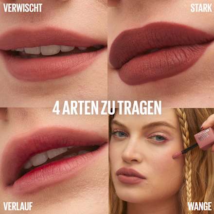 Lippenstift Super Stay Teddy Tint 20 Mascara Tear MAYBELLINE NEW YORK
