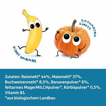 Babysnack Knusper-Schnitte Banane & Kürbis ab dem 8. Monat, 6x14g Freche Freunde