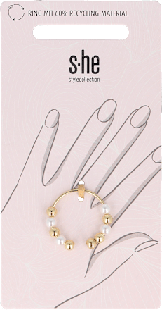 Ring Anxiety Vergoldet mit Perlen s-he stylecollection